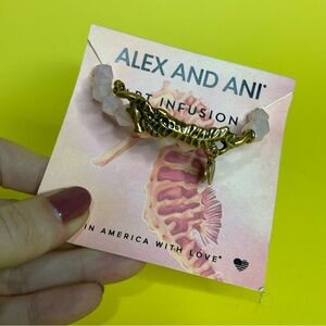 NWT Alex & Ani Gold Seahorse Bracelet